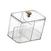 Transparent Storage Container with Multiple Sections and Sealed Lid Plastic Compartmented Cosmetics Organiser