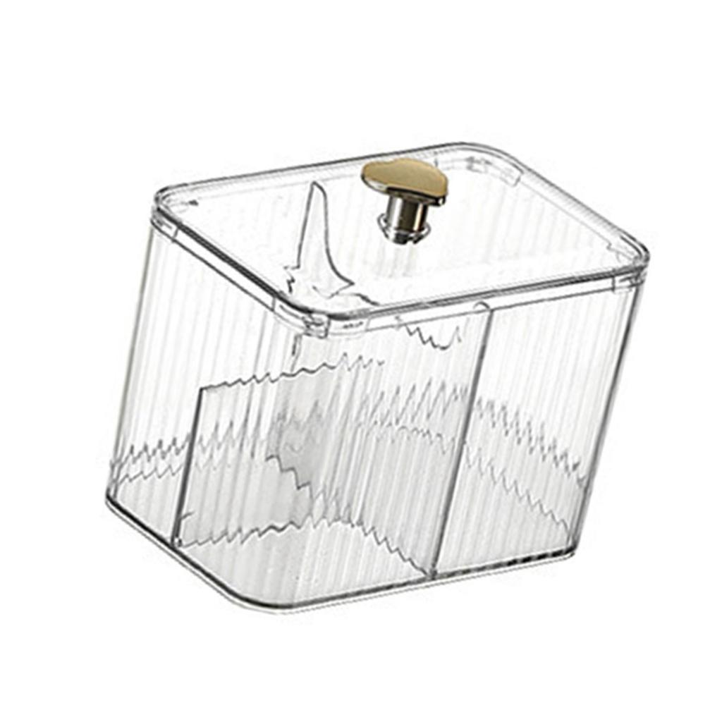 Transparent Storage Container with Multiple Sections and Sealed Lid Plastic Compartmented Cosmetics Organiser