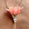 Wearable Vase Necklace Delicate Bouquet Pendant Chain Can Hold Real Or Dried Flowers. A Simple DIY Jewelry Gift Set for Women