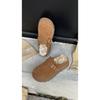 Thick-soled High-heeled Boken Half-drag Women's Autumn and Winter Models Versatile Matte Rabbit Hair Bag Head Slippers One-pedal Shoes