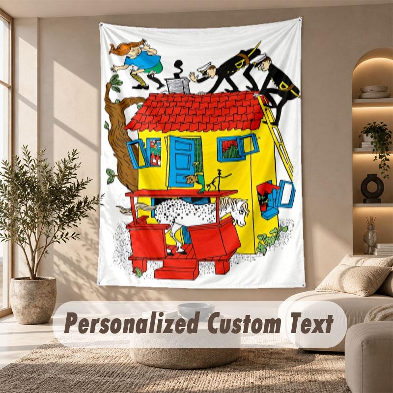 Wall Hanging Tapestry Art Cloth Bedroom Room Background DecorPippi Longstocking