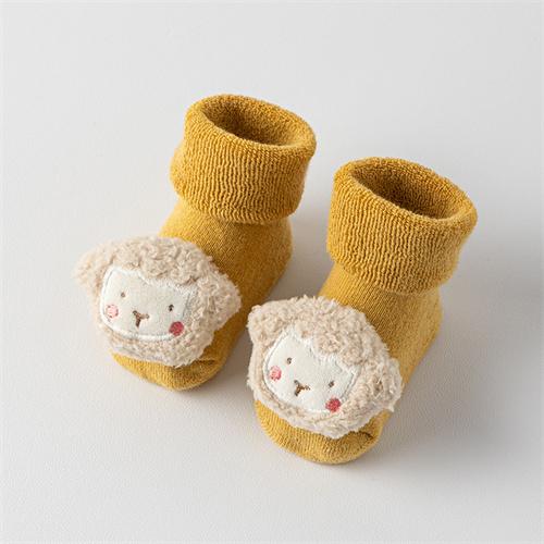 Cute Cartoon Baby Floor Socks for Boys Girls Winter Newborns Soft Cotton Anti Slip Soled Toddler Sock Kids THhicken Warm Socken