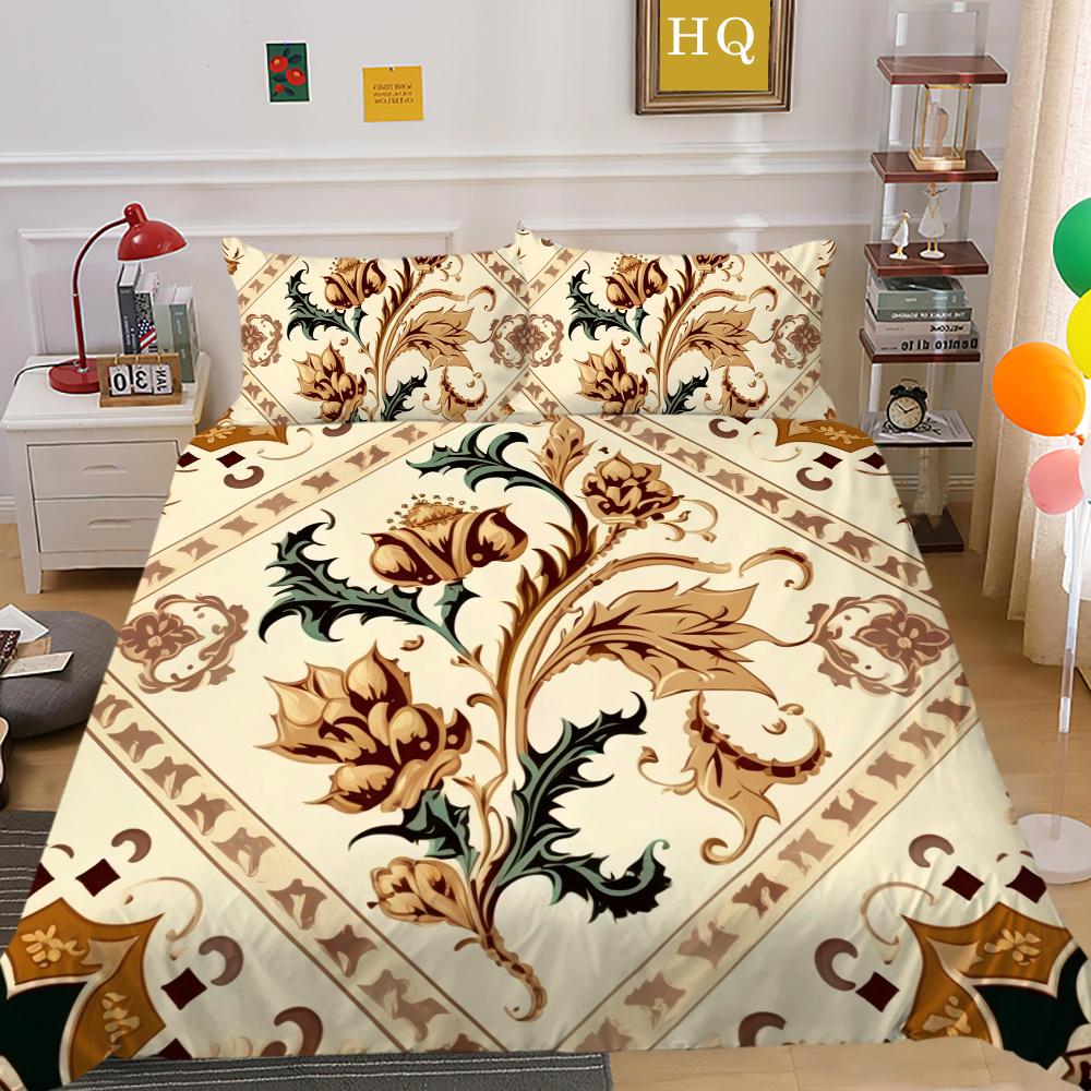 Set Biancheria da Letto per Casa Matrimoniale Copriletto Uomo Donna Stampa Paisley 3D Lussuoso Set Copripiumino in Poliestere