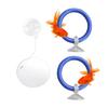 2Pcs Fish Training Ring Suction Cup Fish Tank Feeding Ring  Fish Tail Toy Betta Training Circle  Fish Tank Decorative Enrichment