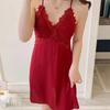 Moon tide sexy nightdress women with chest pad lace suspender pajamas hot private loungewear underwear pure desire suit