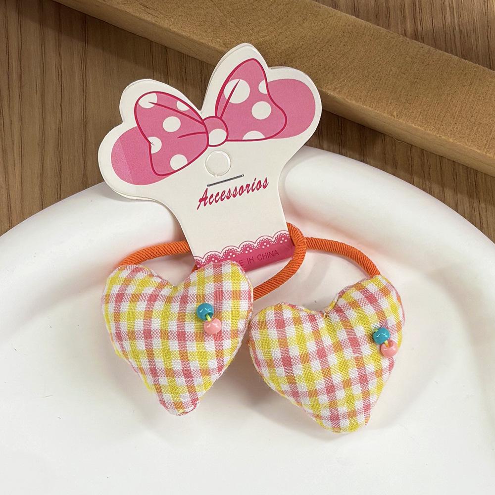 Children's Sweet Plaid Ethnic Hair Clip - Versatile Fabric Hairpin Accessory