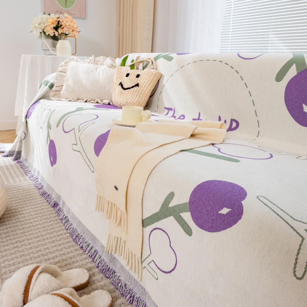 Fresh Ins Style Sofa Cover Towel Four Seasons Universal Sofa Cover Full Covered Cushion Anti-Scratching