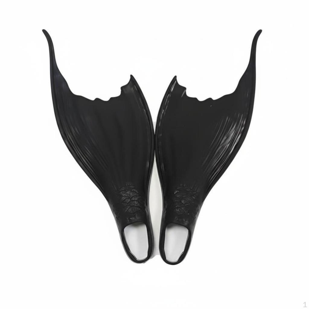 Short Swim Fins, Mermaid Silicone Flippers, Snorkeling, Diving