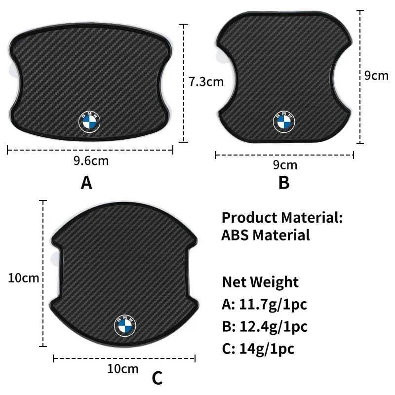 Car Sticker 2025 Hot 4PCS Car Door Handle Bowl Scratch Protector Carbon Fiber Stickers Anti Collision For BMW E46 E90 E60 F30 F1