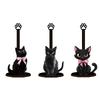 Wooden Base Bow Kitty Kitchen Towel Rack Cute Food Wrap Storage Rack  For Kitchen
