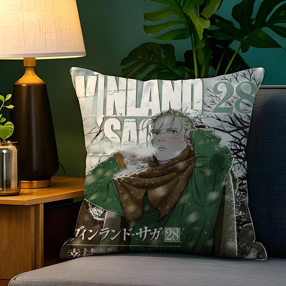 Cartoon Comic V-Vinland Sagapc 3 Pillow Case Natural Linen Pillow Case Double-Sided Decor Sofa Pillowcase Home Decor