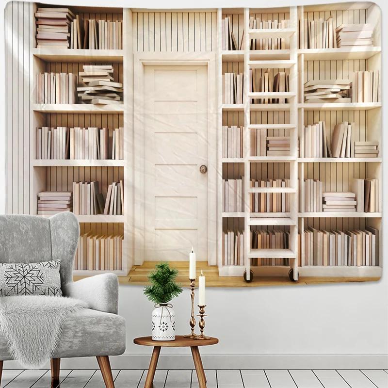 Tapestry Retro Magic Bookcase Tapestry Mysterious Library Tapestries Wall Hanging Art Throw  Bedroom Living Room Home