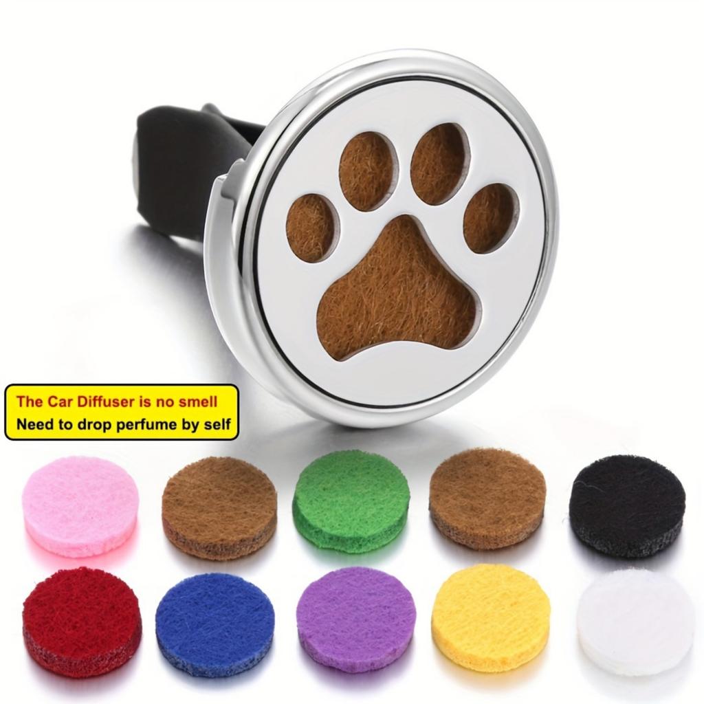1pc Car Aromatherapy Diffuser Locket Car Clip Perfume Essential Oil Diffuser Car Vent Clip Air Freshener Purifier With 10pcs Mixed Pads