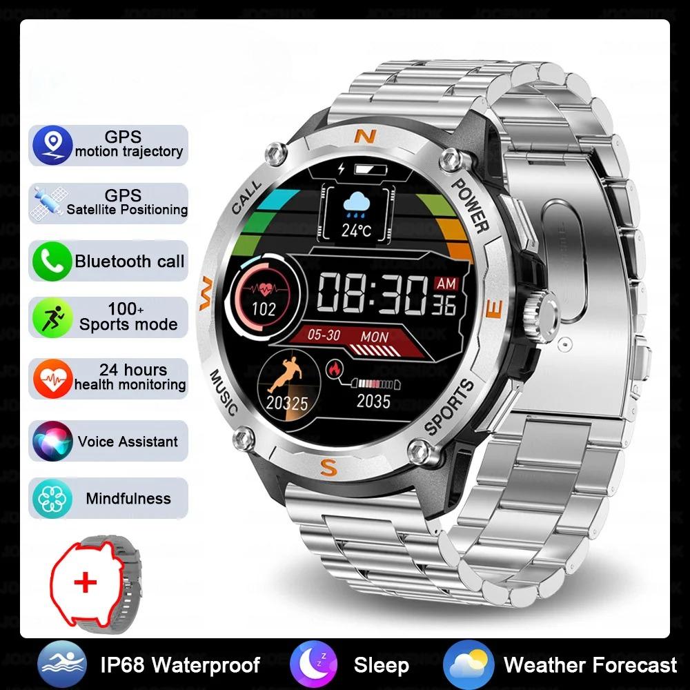 New GPS Outdoor Sports Smart Watch Men 1.43 Inch  Screen Built-in Dual-band GNSS Bluetooth Call Smartwatch Women