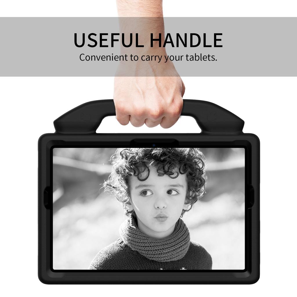 Für Samsung Galaxy Tab A9+ Schutzhülle Anti-Sturz EVA Tablet-Hülle mit Daumenaufsteller