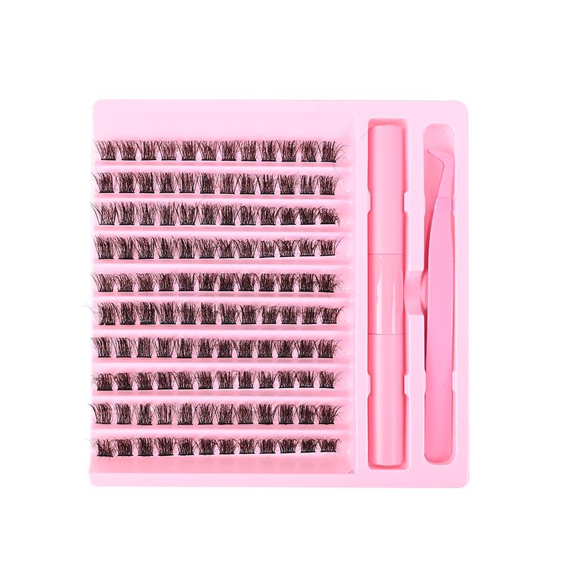 T50 Soft Natural False Eyelashes: Curling, Individual Clusters, 10 Rows