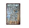 Hunting  Fishing  Wolf Cave Metal Painting Retro Signs Wall Bar Garage Home Art Decor Cuadros  Wall Sticker  XCM Poster Sign