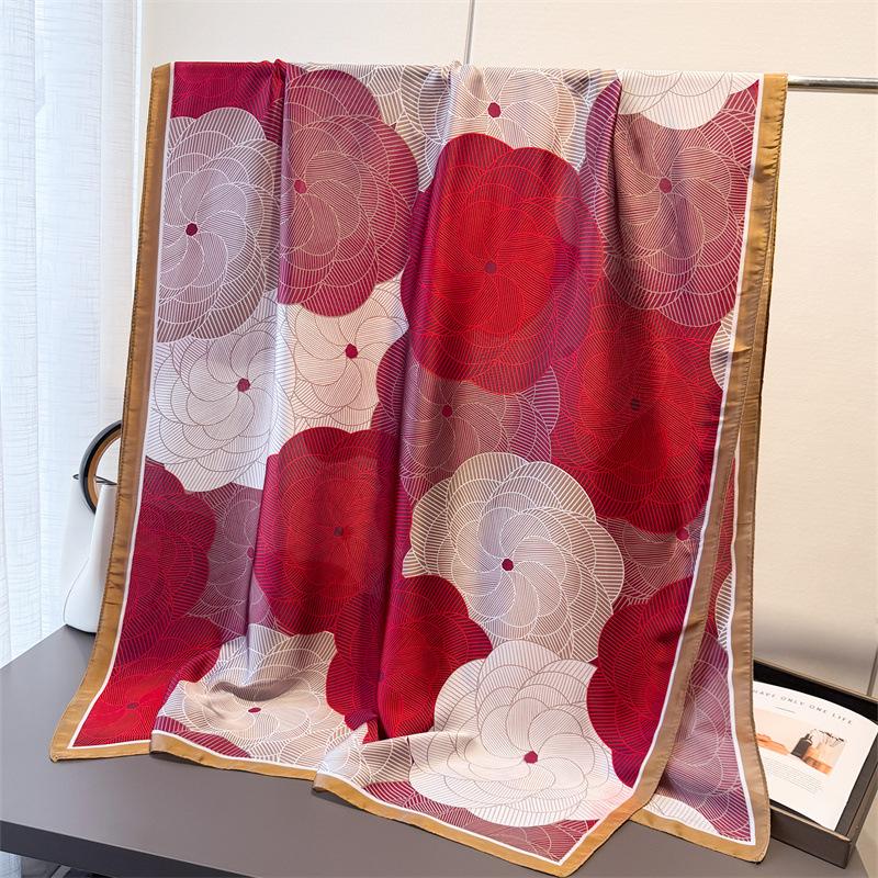 Spring Autumn Luxury Women Printed Thin Sun Protection Scarves Elegant 180*80cm Wraps Hijabs Lady Shawls Female Fashion Bandana