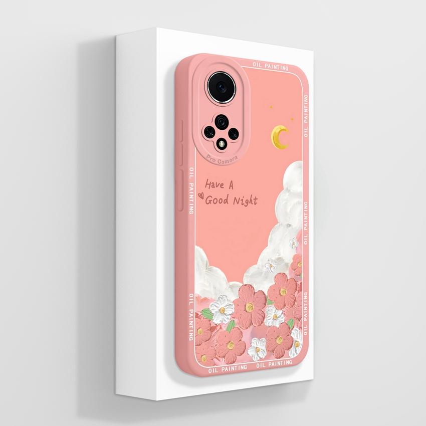 For Huawei Nova 9 10 11 Pro Y60 Y72 Phone Casing Pretty Watercolor Flowers Patterns Liquid Silicone Anti Drop Premium Protection Cover For Huawei Case