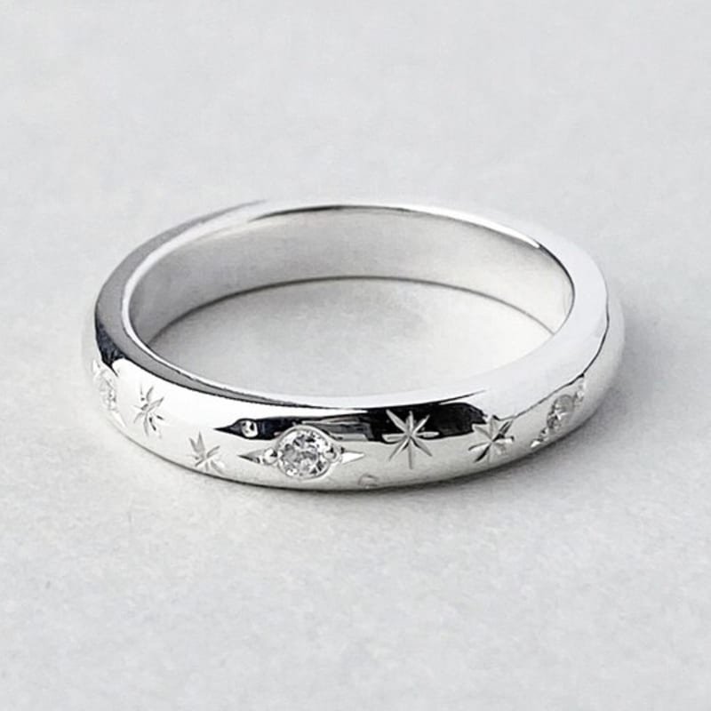 oflune Planet Silver Ring