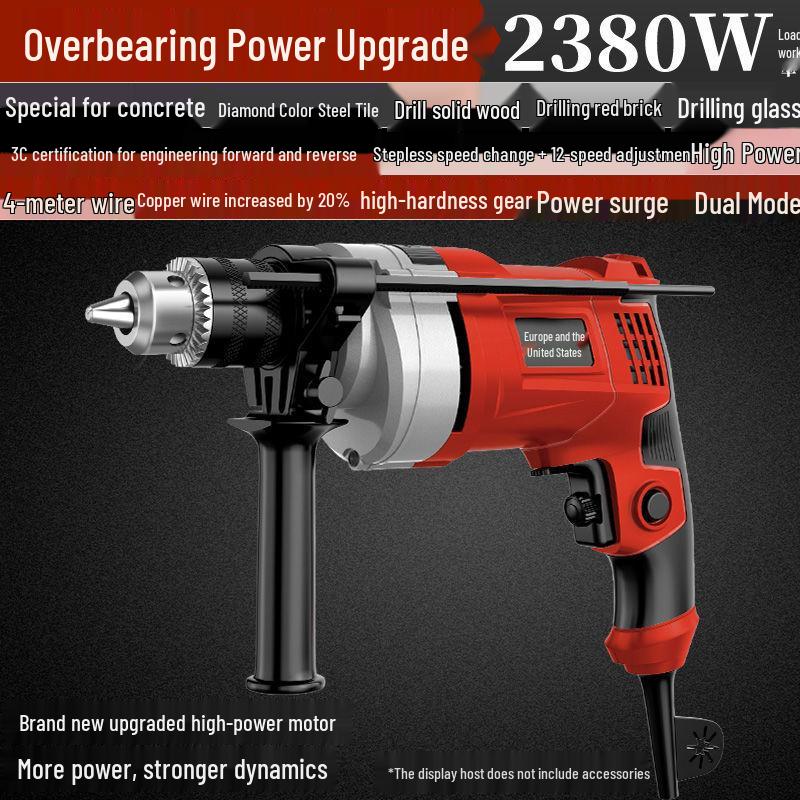 High-Power Variable Speed Impact Drill & Rotary Hammer Electric Screwdriver