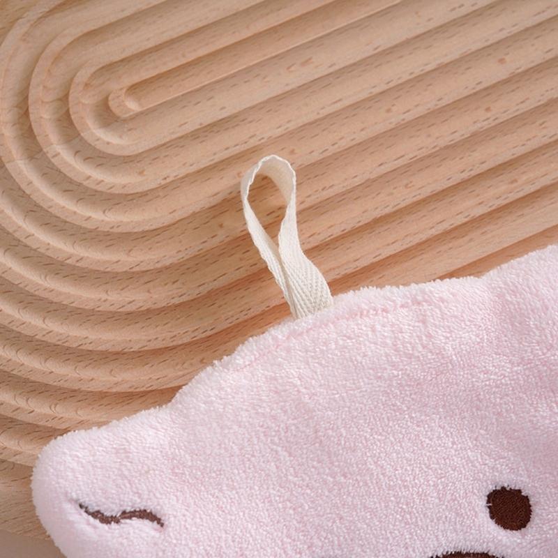 Cute Animal Patterneds Children Hand Towels Microfiber Absorbent Quick Drying Hanging Washcloths