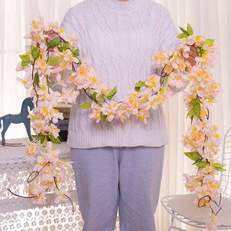 Artificial Rattan Rose Vine for Ceiling & Wall Decor - Wedding & Pipe Covering