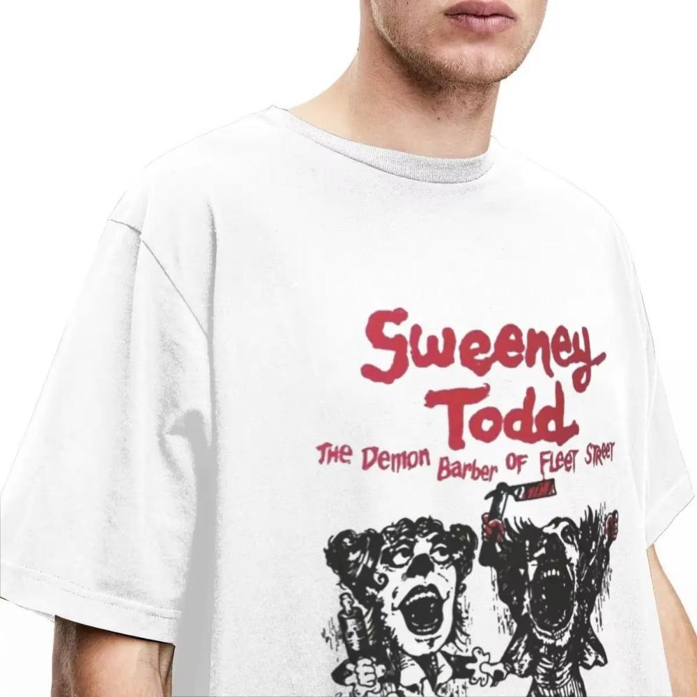 Men Women's Sweeney Todd The Demon Barber Of Fleet Street Shirt Merch Vintage  T-shirt Clothing Streetwear Tees Adult