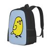 Chubby Yellow Lutino Budgie Parakeet Backpack For Student School Laptop Travel Bag Yellow Budgie Lutino Parakeet Parrot Birds