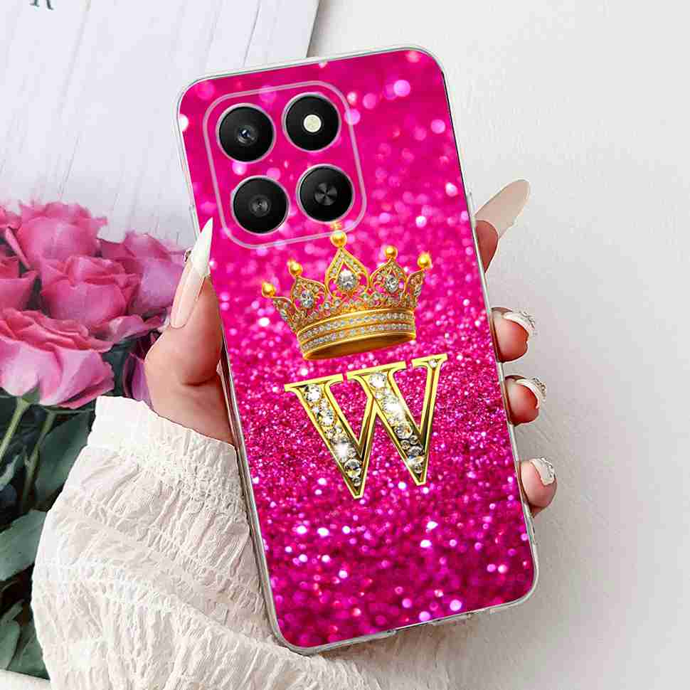 6.77" For Honor 400 Smart 5G LGN-NX1 Case Fashion Crown Flower Soft Silicone TPU Cover For Huawei Honor 400Smart 5G Phone Cases