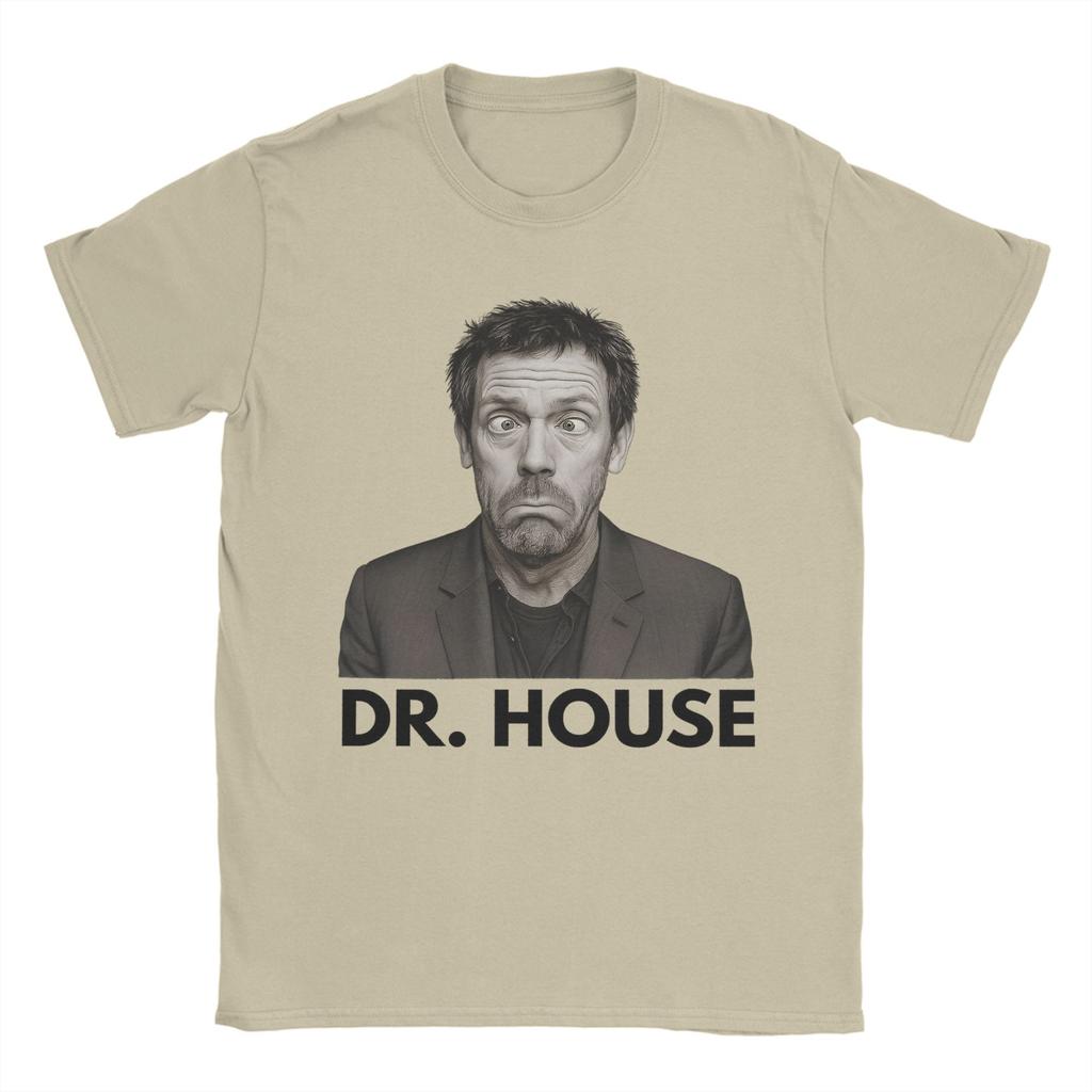 Dr. Gregory House Md Obličej Pánské Tričko Estetická Bavlněná Trička Letní O-výstřih Hipsterské Tričko Levné Oversized Topy