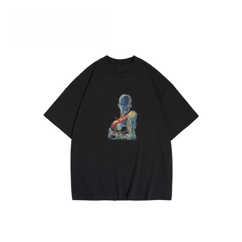 Genuine  High-quality Galaxy Guardians T Fashion Trend Printed T-shirt Men's And Women's Short-sleeved TopsJacket