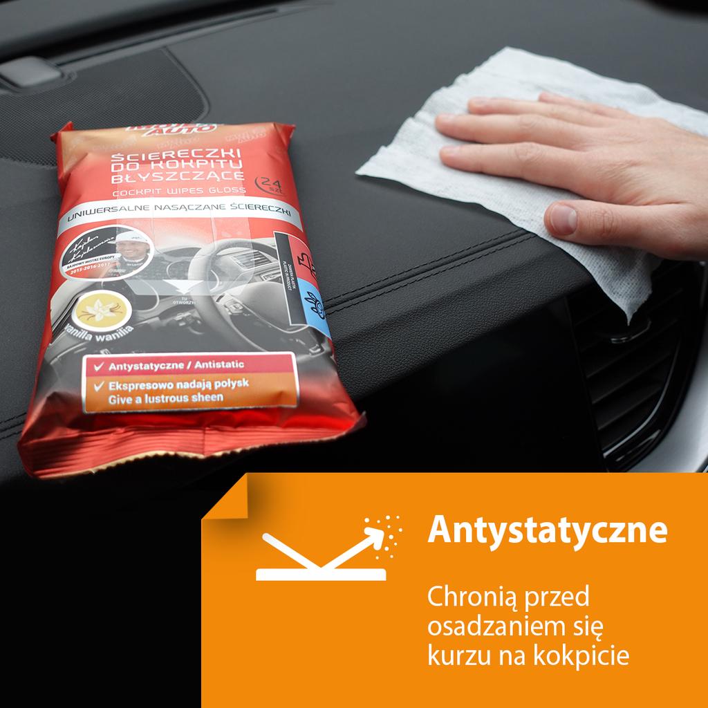 017813 Moje Auto - Ściereczki Do Kokpitu Błyszczące - Wanilia - 24 Szt.
