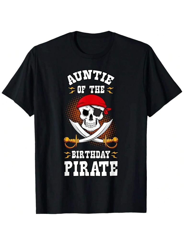 Auntie Of The Birthday Pirate Themed Matching Bday Party T-Shirt