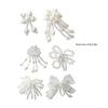2Pcs Pearls Embellished Shoe Buckles Clips Easy Installation Footwear Decorations Accessories For Women Sneakers Sandals
