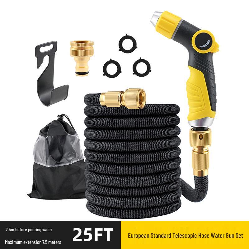 Midsummer Garden Retractable Water Hose: European & American Standard, Ideal for Garden, Household, and Car Wash.