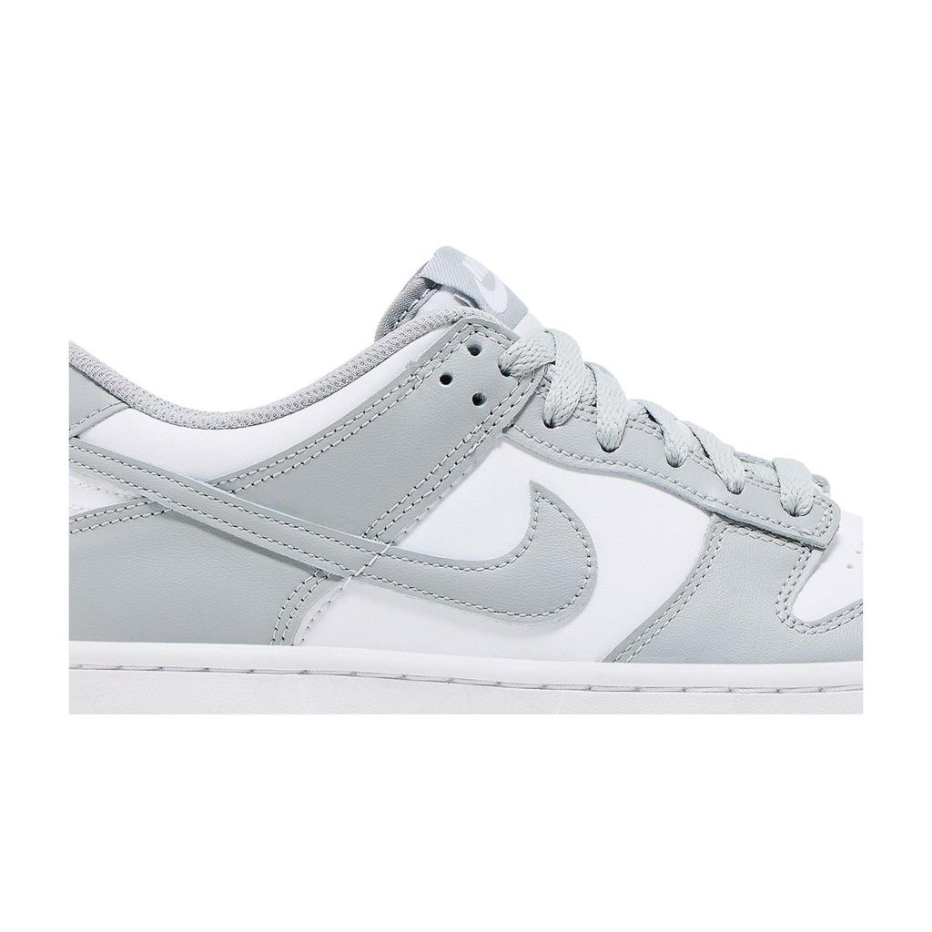 Nike Dunk Low Grade School 'Light Smoke Grey' (Unisex) White / White / Light Smoke Grey Kids' Basketball Shoes FB9109 123