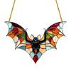 Animal Sun Catcher Multicolor Acrylic Bird Bat Pendant Stained Glass Style Hanging Decoration for Living Room Bedroom Windows Balconies