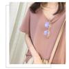 Summer New Style V-neck Slim Temperament Short-sleeved T-shirt Women WYP-9915#
