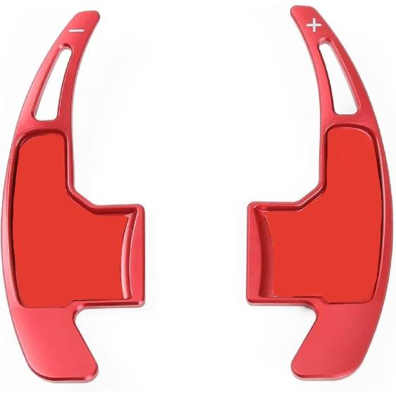 Voodonala Red Steering Wheel Shift Paddle Shifter Trim Cover for Ford Mustang 2015+(2pcs/set)