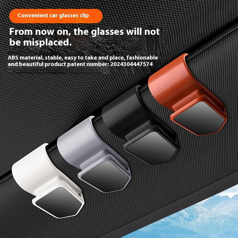 Car-Mounted Eyeglass Holder Interior Automobile Sunglasses Bracket Sunshade Storage Multi-Functional Vehicle Sunglass Clip