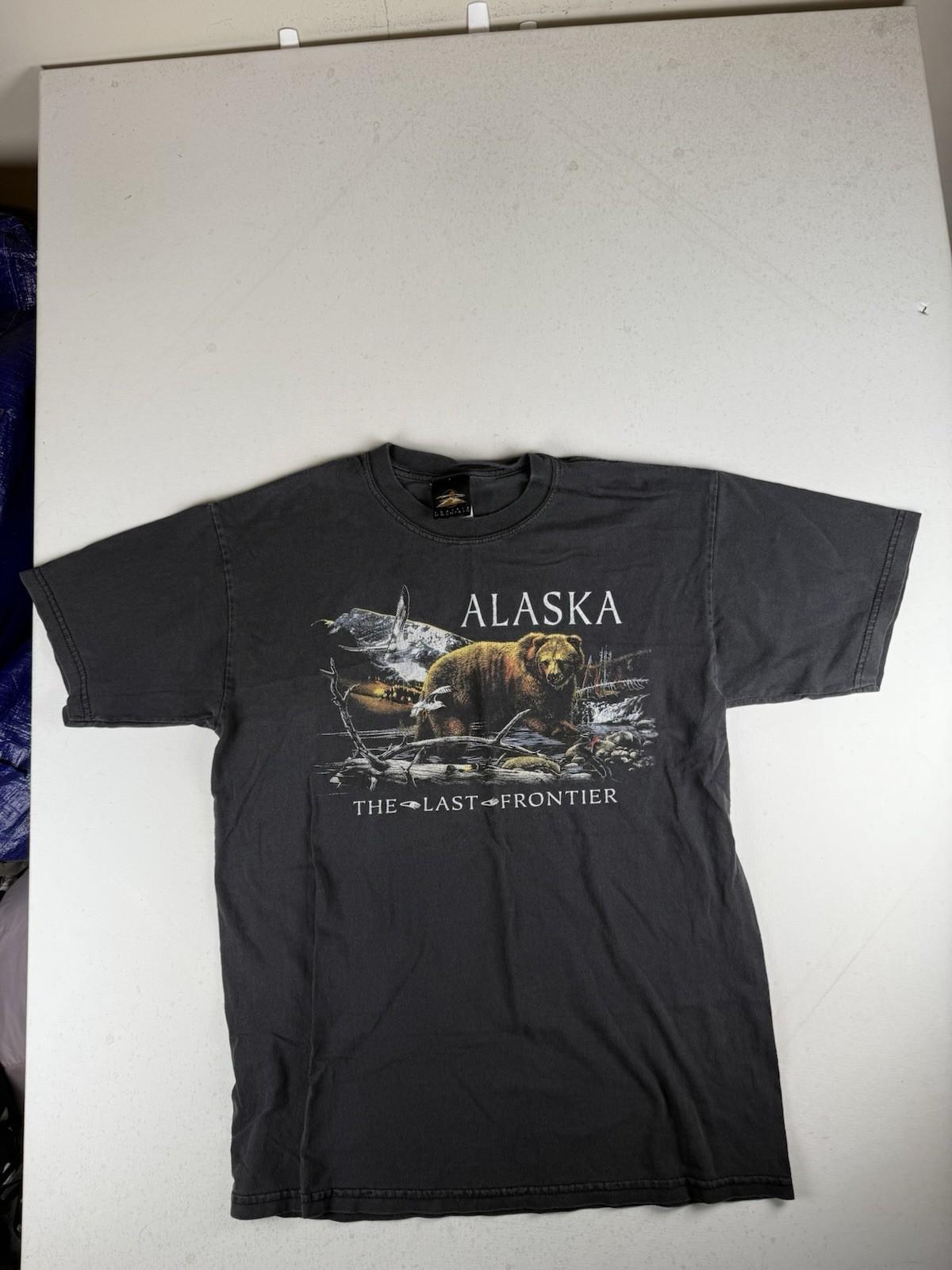 Vintage Alaska The Last Frontier Nature T Shirt Size Medium y2k Unisex T-Shirt S