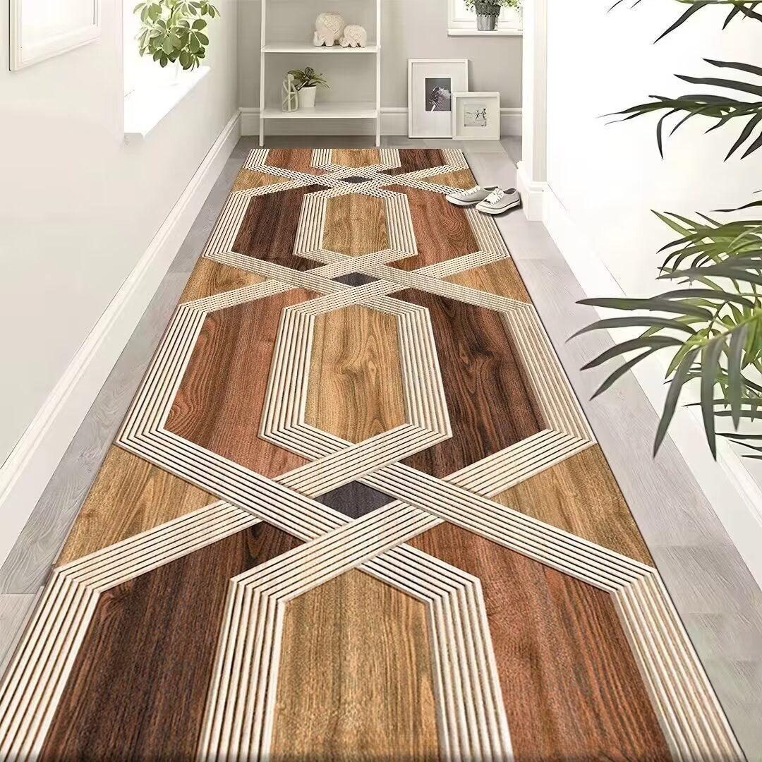 

Современные роскошные длинные ковры для коридора, украшения дома, нескользящие полоски, ковры для гостиных в дверных проемах отелей, моющиеся коврики для дверей W200xL100cm