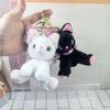 Plüschtier Puppe Schleife Katze Plüsch Schlüsselanhänger Weiche Stoffpuppe Schlüsselanhänger Hängendes Zubehör