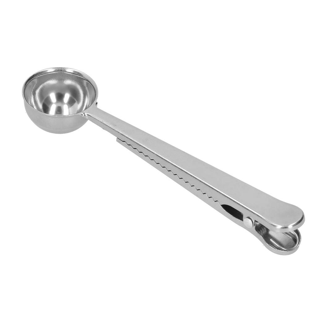 Stainless Steel Scoop Measuring Spoon with Sealing Clip for Tea Coffee Milk Powder