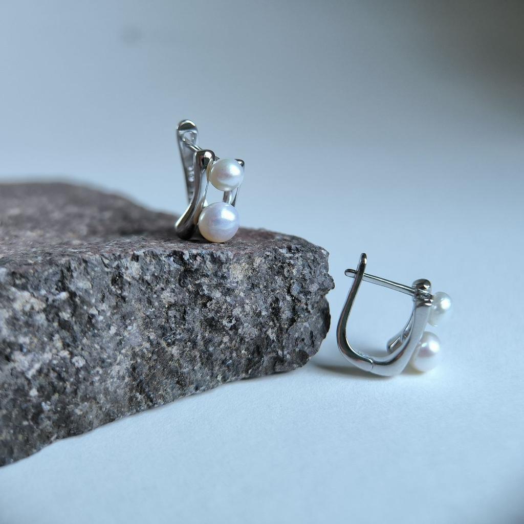 Серебряные серьги с натуральным жемчугом 4.75ct (2184416)