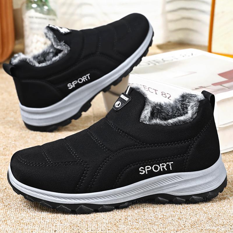 New Women's Non-slip Winter Boots Sports Casual Plush Lined Warm Comfortable Arch Support Non-slip Soft Elastic Cushioning Indoor Outdoor Shoes