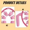 8 Wheel Roller Fascia Massage Tool 360° Deep Tissue Leg Clamp Handheld for