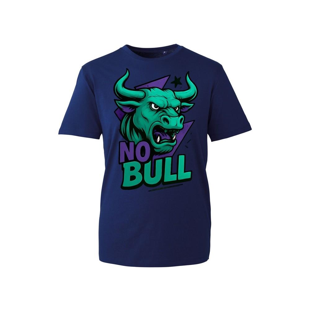 No Bull StateUnisext TShirt Fierce Bull Face Graphic Funny Bold Typography Tee S