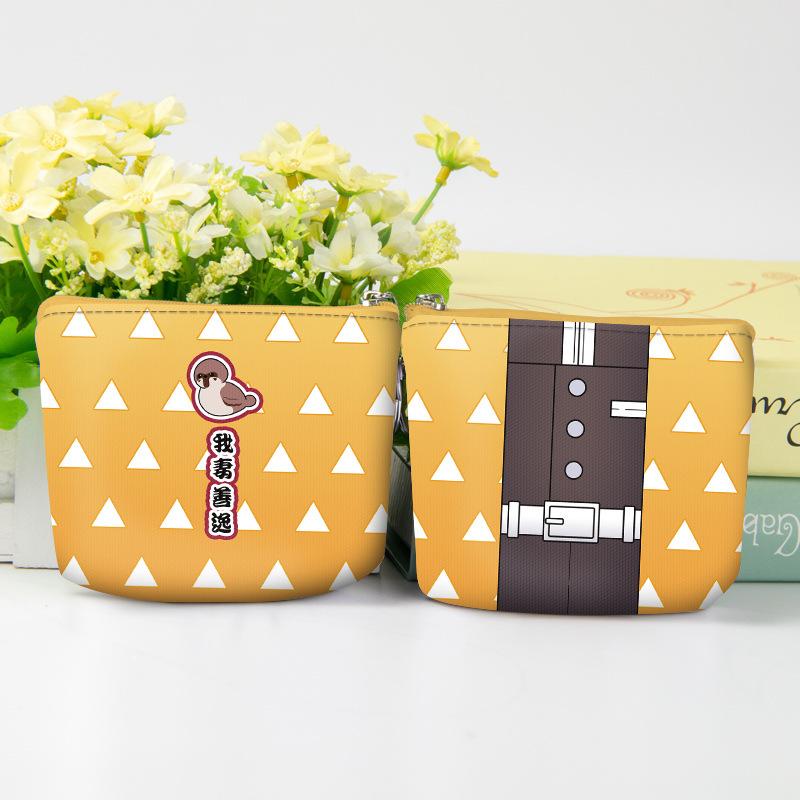 Japan cartoon comics Demon Slayer Coin Purse Earphone Organizer Student Coin Pouch Key Pouch 0023
